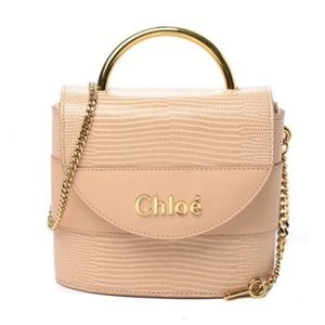 CHLOE Aby croc- embossed crossbody bag